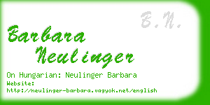 barbara neulinger business card